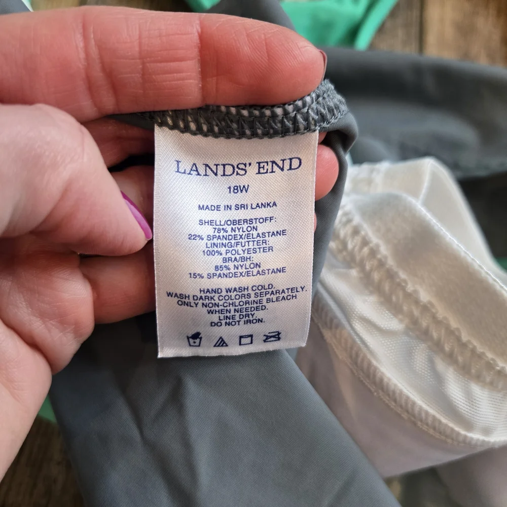 Lands' End Green and Gray Bikini Set - Picture 10 of 10